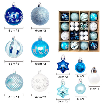 Bunte galvanisierte Weihnachtskugeln – 16-teiliges Set für Weihnachtsbaum, Party & Festtagsdeko – Kugel-Ornamente in Geschenkbox