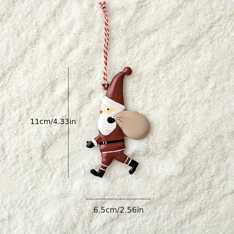 Weihnachtsdekoration, kleiner Anhänger, Soldat, Weihnachtsmann, doppelseitiges Eisenblech, Eisenkunst, Weihnachtsdekoration, Anhänger