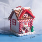 5 Stück Haus-Ornamente Set – Lebkuchenhaus Weihnachtsbaum Ornament mit Aufhängeband – Festliche Urlaub Weihnachtsdekoration