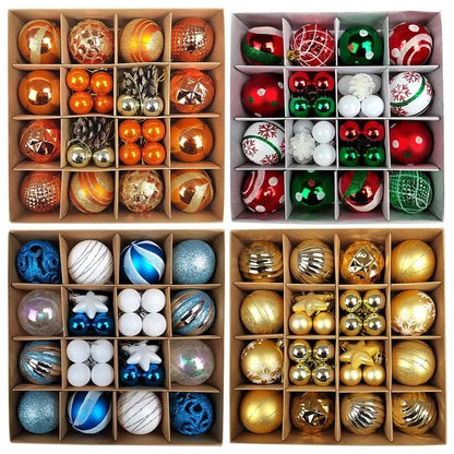 44Pcs 3/6CM Weihnachten Ball – Weihnachtsbaum Dekoration Ornamente für Wohnkultur, Halloween, Neujahr, Navidad Anhänger & Ball Zubehör
