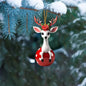 Weihnachtsanhänger mit Cartoon-Giraffen-Motiv – Heimdekoration zum Aufhängen – Weihnachtsbaum- und Auto-Schmuck – Festliche Versorgung
