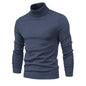 2021 New Winter Men Turtleneck Sweater Casual Solid Color Warm Pullover High Quality Slim High Neck Long Sleeve Sweater Men