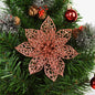 5/10 stücke Künstliche Weihnachten Baum Blume Glitter Dekoration Weihnachten Baum Ornamente Frohe Weihnachten Dekor Für Frohes Neues Jahr Navidad