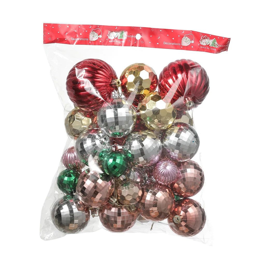 24/30 Stück 6CM Weihnachten Kugeln Dekoration – Weihnachtsbaum Ornamente Ball Anhänger für Haus & Zimmer Dekor  Neujahr Navidad