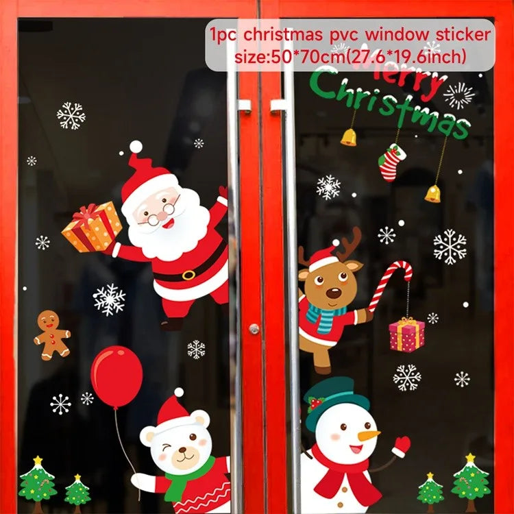 Weihnachts-Wand- und Fensteraufkleber – Heiraten Weihnachtsdekoration für Zuhause, Weihnachtsschmuck, Navidad, Geschenk & Neujahr
