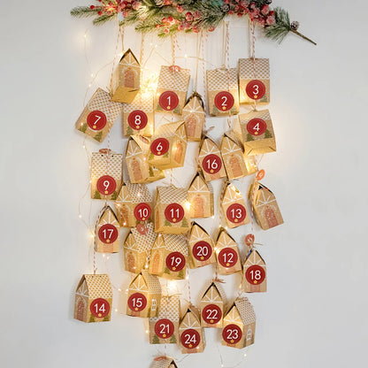 1/3/5 Blatt Weihnachten Adventskalender Aufkleber – Weihnachtscountdown Geschenkverpackung Etiketten, Frohe Weihnachten Party Dekoration, Neujahr