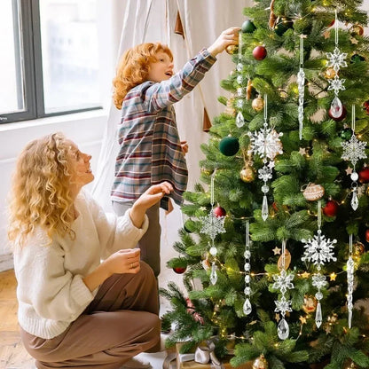 Kristallklare Schneeflocke Acryl Eis Anhänger Weihnachtsbaum hängende Ornamente Eiszapfen Wassertropfen Dekoration für Weihnachten Winter Party