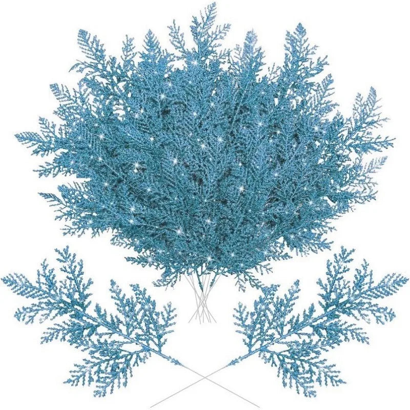 5/10 Stück rosa Glitzer künstliche Beeren Stielstrauß Kiefer Weihnachtsdekoration Picks für Weihnachtsbaumschmuck DIY Kranz Girlande