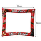 Weihnachten Party Foto-Booth Requisiten Rahmen – Lustige Papierbrillen & Party-Deko für Kinder und Erwachsene