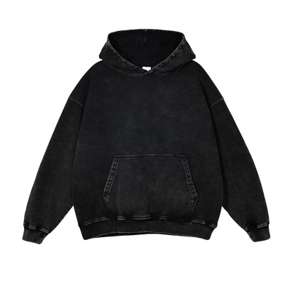 Heavyweight High Street Washed 520G Hooded Sweatshirt Vintage Dark Loose Oversized Unisex Hoodie