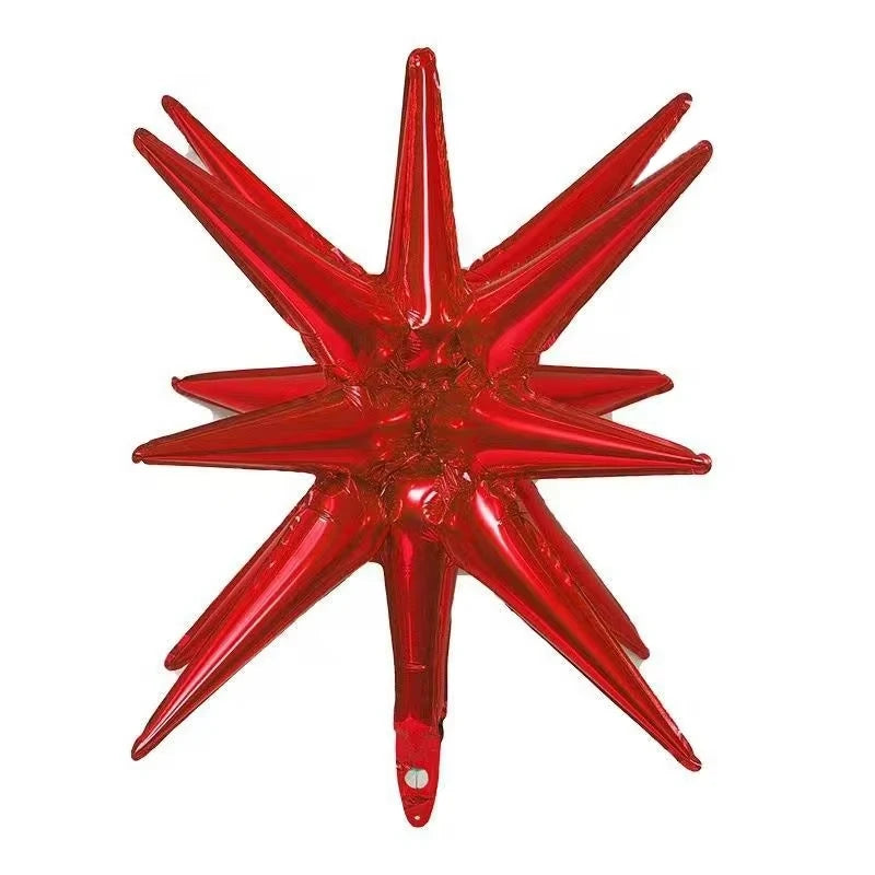 2/5/10 Stück Starburst Luftballons – Roségold, Silber, Gold – 22 Zoll Explosion Stern Folienballons für Geburtstag, Hochzeit & Partydekoration