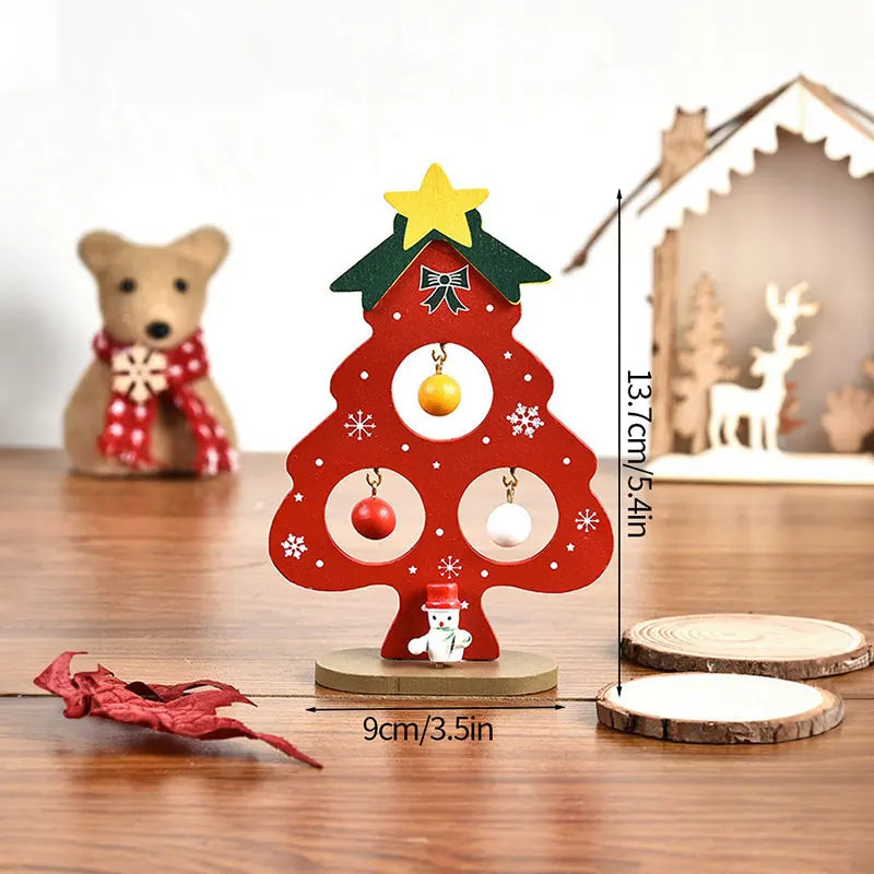 Weihnachtsbaum aus Holz zum Selbermachen, handgefertigt, Weihnachtsbaum, Schaufenster, Ornament, 2026, Neujahrsdekoration, Partygeschenke, Kindergeschenke