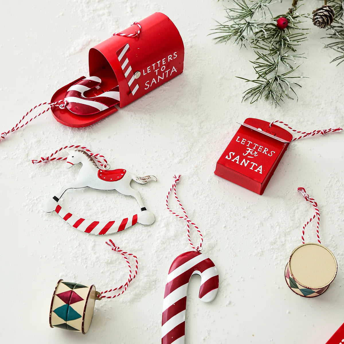 Weihnachtsdekoration, kleiner Anhänger, Soldat, Weihnachtsmann, doppelseitiges Eisenblech, Eisenkunst, Weihnachtsdekoration, Anhänger