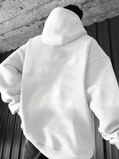 Must-Have Men's Fashion Hoodie | Effortless Casual Style | Long Sleeve Printed Sweatshirt with Pocket for Cool Weather