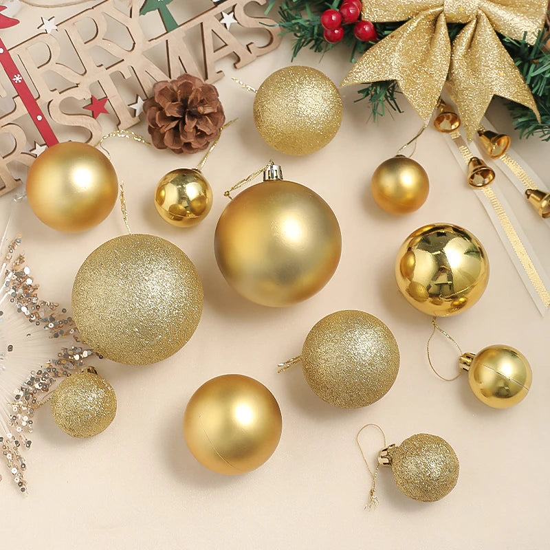24/30 Stück 6CM Weihnachten Kugeln Dekoration – Weihnachtsbaum Ornamente Ball Anhänger für Haus & Zimmer Dekor  Neujahr Navidad