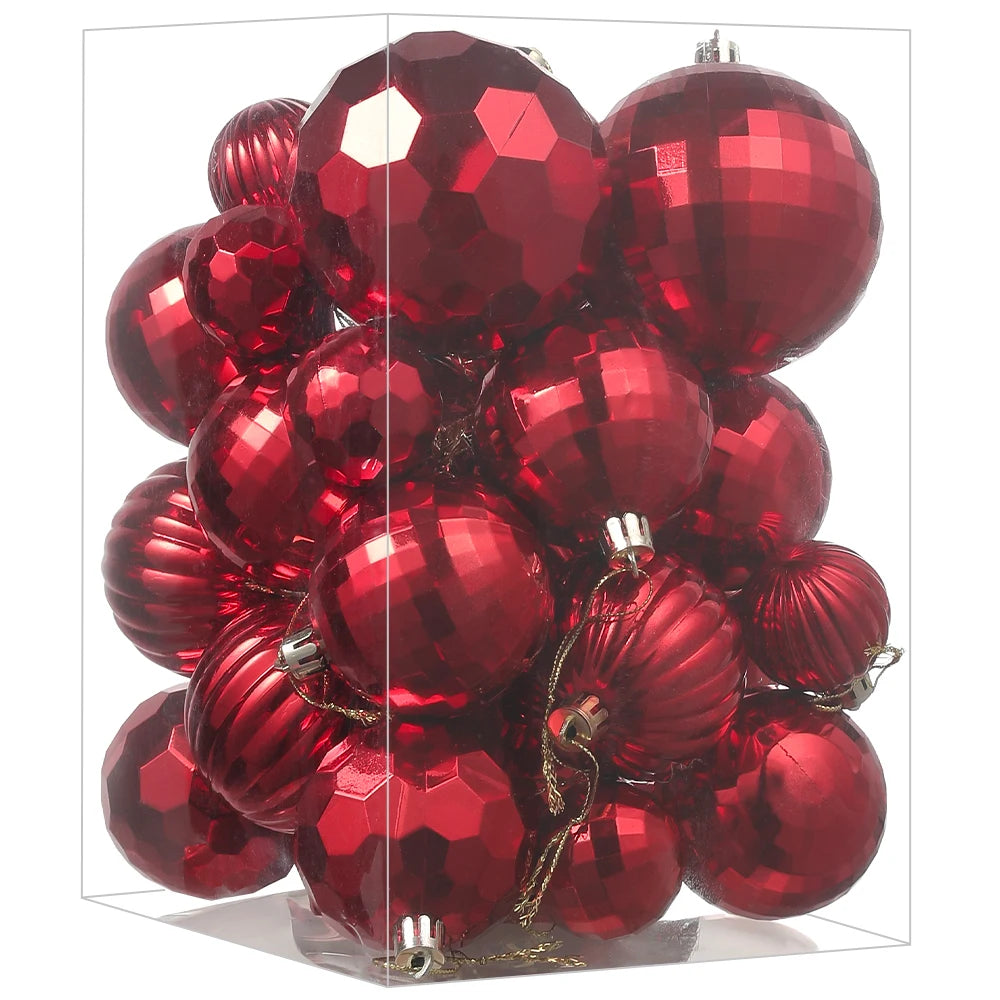 24/30 Stück 6CM Weihnachten Kugeln Dekoration – Weihnachtsbaum Ornamente Ball Anhänger für Haus & Zimmer Dekor  Neujahr Navidad