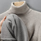 Sweatwear Mens Anti-pilling High Quality Knitted Turtleneck Sweater Slim Fit Long Sleeve Pullover Solid Color Trend Men Clothing