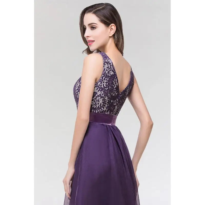 2025 Charming Prom Dress O-Neckline Illusion Lace Appqulies Corest Sleeveless Chiffon Skirt Long Maxi Gown Formal Occasion Gown