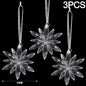 6/2 stücke Kristall Klar Schneeflocke Weihnachten Baum Anhänger Eiszapfen Dekorationen Für Urlaub Winter Party Transparent Hängen Ornament