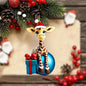 Weihnachtsanhänger mit Cartoon-Giraffen-Motiv – Heimdekoration zum Aufhängen – Weihnachtsbaum- und Auto-Schmuck – Festliche Versorgung