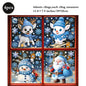 Weihnachten Fenster Statische Klampft Schneemann Santa Claus Schneeflocke Rentier Nette Weihnachten Dekoration Aufkleber Aufkleber Hause Ornamente Liefert