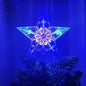 LED Weihnachtsbaum-Spitzenstern 15 cm – Leuchtender Baumtopper aus transparentem Kunststoff | Warmes oder buntes Licht | Perfekte Deko für Zuhause & Weihnachtsfeiern