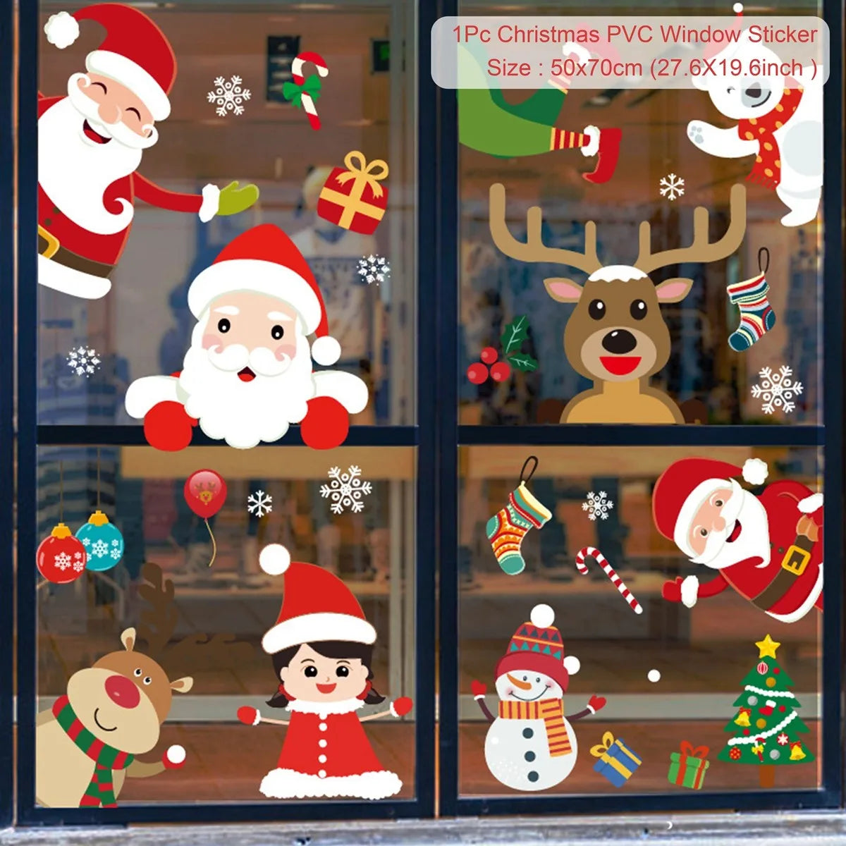 Weihnachts-Wand- und Fensteraufkleber – Heiraten Weihnachtsdekoration für Zuhause, Weihnachtsschmuck, Navidad, Geschenk & Neujahr