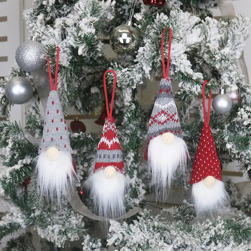 Weihnachtsschmuck, gesichtsloser alter Mann, Puppe, Weihnachtsbaum, hängender Anhänger, Plüschzwerge, Dekoration für Zuhause oder Kinder, Neujahrsdekoration
