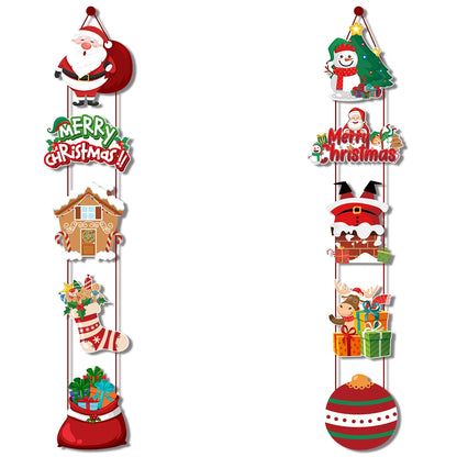 Frohe Weihnachten Hängen Tür Banner Santa Claus Schneemann Couplet Weihnachten Dekorationen Für Home Weihnachten Geschenke Navidad Neue Jahr noel