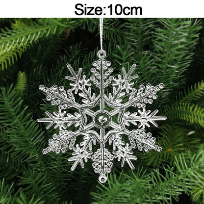 5 stücke Weihnachten Home Dekorationen Kristall Acryl Ornamente Schneeflocke Elch Weihnachten Baum Hängen Anhänger Navidad 2025 Neue Jahr Geschenk