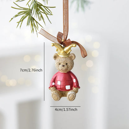 1 weihnachtlicher Schaukelpferdekranz aus Kunstharz, dekorativer Anhänger für Fensterdekorationen für den Innenbereich, festliche Party-Ornamente