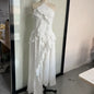 Gown Neck Strap Irregular Long Dress For Women Ruffle Sleeveless High Waist Backless Dresses 2025 New Summer Elegant Party Y2k