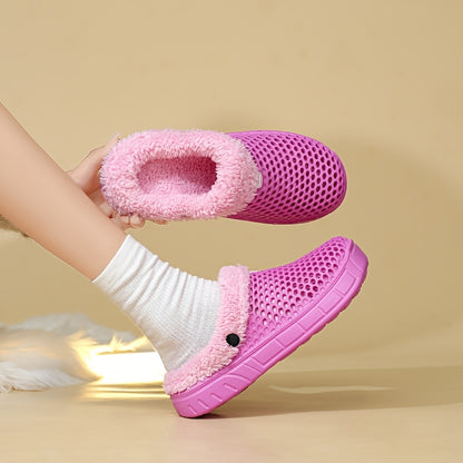 Unisex Winter Hausschuhe – Rutschfeste, Gepolsterte EVA-Sohle, Warmes Geschlossenes Design – Bequeme Slip-On Schuhe für Innen & Außen, Leicht zu Reinigen