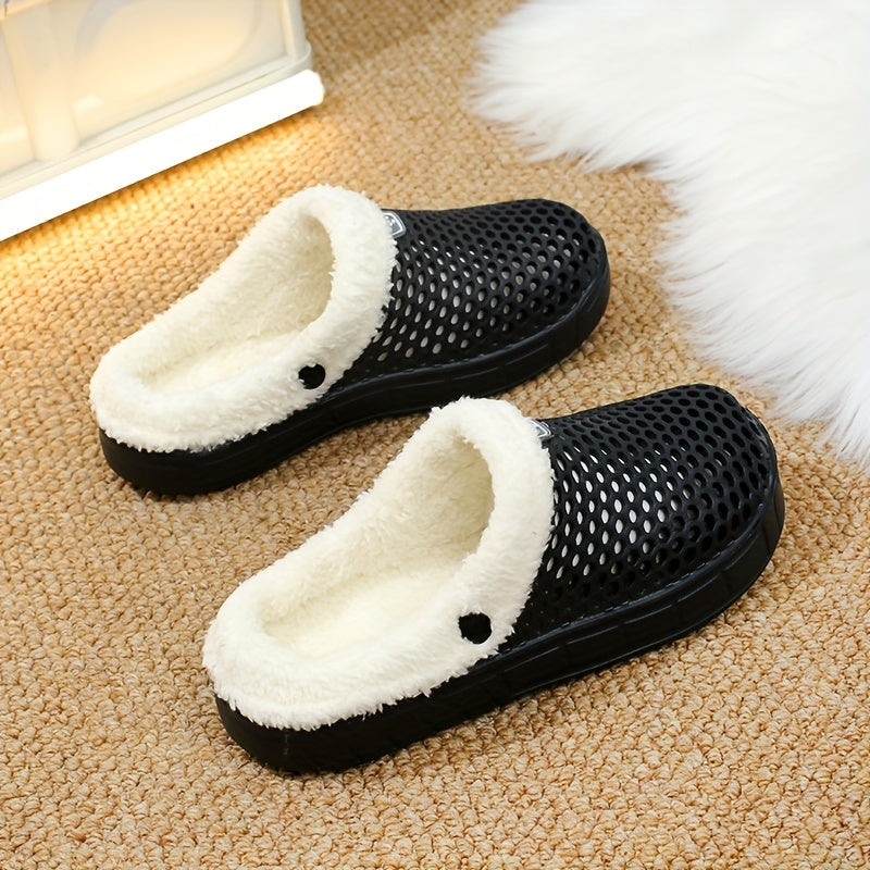 Unisex Winter Hausschuhe – Rutschfeste, Gepolsterte EVA-Sohle, Warmes Geschlossenes Design – Bequeme Slip-On Schuhe für Innen & Außen, Leicht zu Reinigen