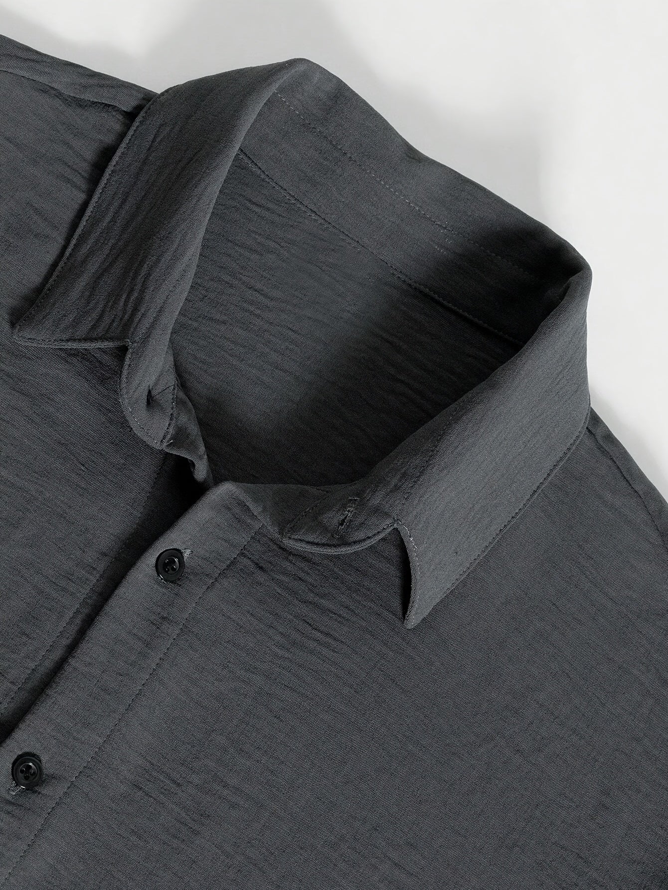 Herren Button-Down Hemd – Langarm Freizeithemd mit Klappkragen, Lockere Passform, Einfarbig, Maschinenwaschbar – All-Season Büro- & Alltagshemd