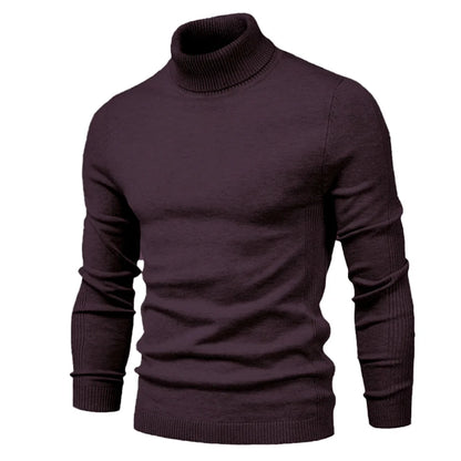Herren Rollkragenpullover – Slim Fit, Warm & Weich, Einfarbig – Winter 2025 Strickpullover für Alltag & Freizeit.