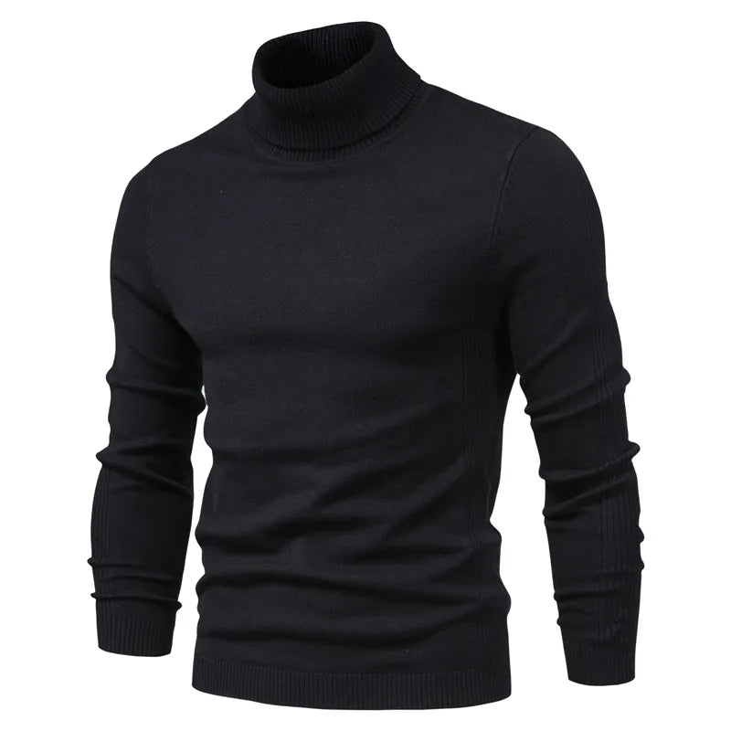 Herren Rollkragenpullover – Slim Fit, Warm & Weich, Einfarbig – Winter 2025 Strickpullover für Alltag & Freizeit.