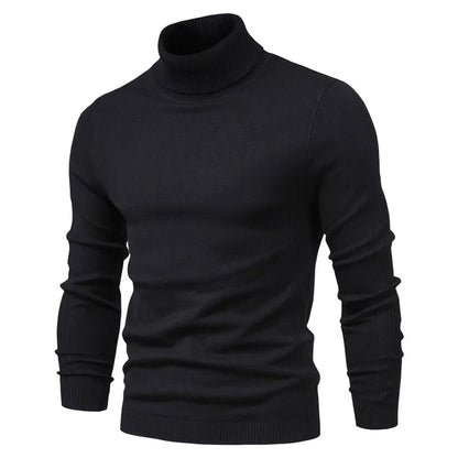Herren Rollkragenpullover – Slim Fit, Warm & Weich, Einfarbig – Winter 2025 Strickpullover für Alltag & Freizeit.
